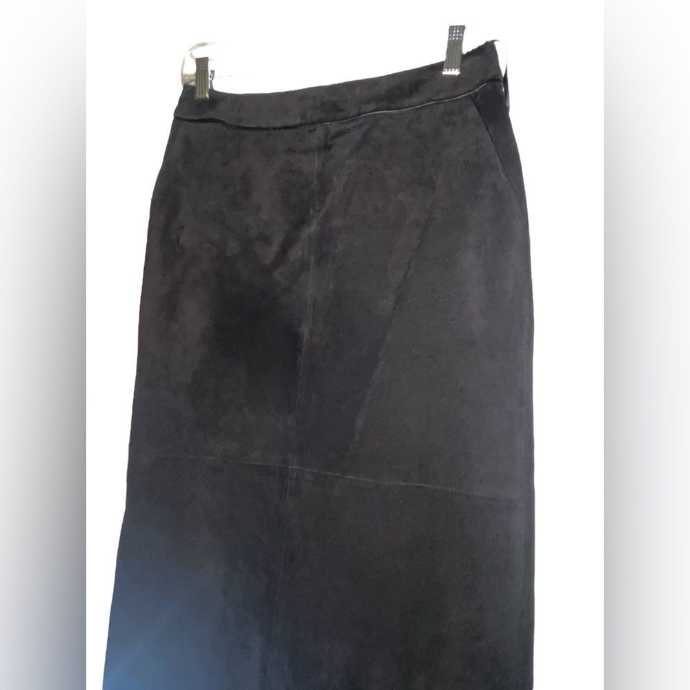ANN TAYLOR Womens Genuine Leather Black Pencil Skirt- 6 - Picture 5 of 6